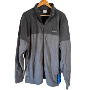 Columbia Men's Fleece Jacket Sz XXL Basin Trail Full Zip Two Tone Gray Outdoors
